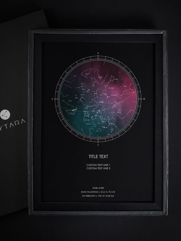 Space Black - Personalised Star Map