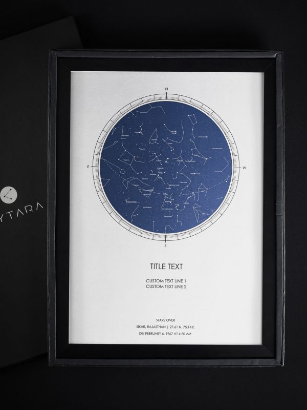 Blue & White - Personalised Star Map