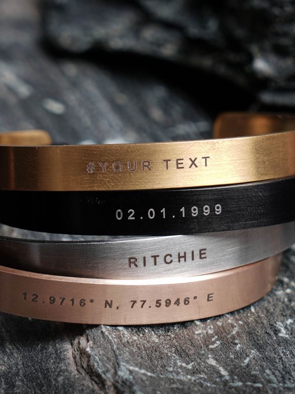 Solid Yellow Gold Mens Curb ID Bracelet With Optional Engraving in Gift Box