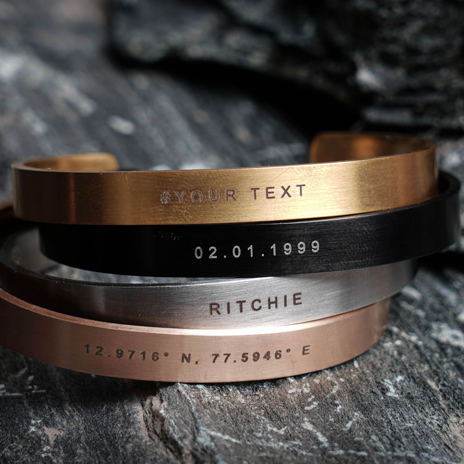 Glitters | Stainless Steel Engravable ID Bracelets | Men's Bracelets |