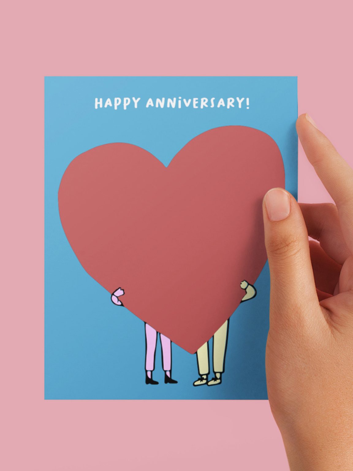 Happy Anniversary Heart Personalized Greeting Card Sytara