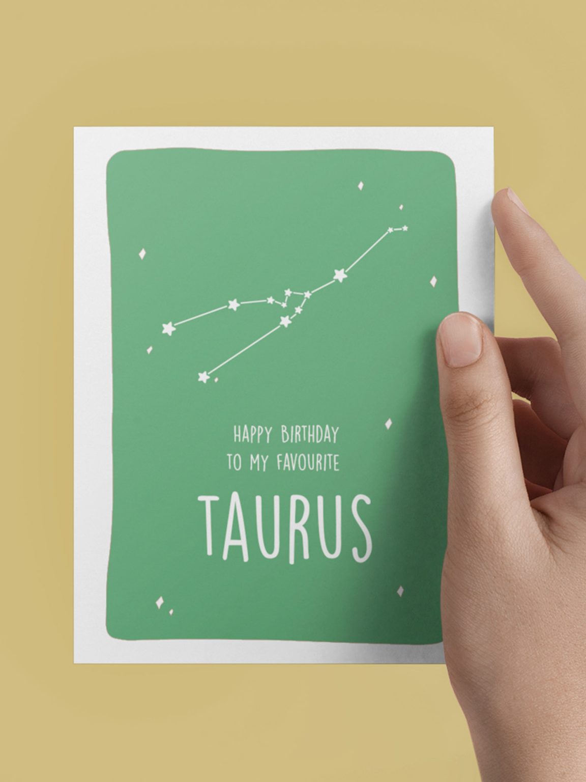 Taurus Zodiac Sign Personalized Greeting Card Sytara